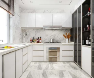 Compact U Shaped Kitchen for Small Apartments
