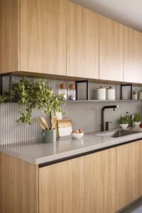 Scandinavian-Inspired Wooden Kitchen Design